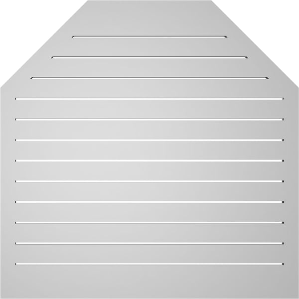Ekena Millwork Octagonal Top Surface Mount PVC Gable Vent w/ 2"W x 2"P Brickmould Sill Frame, 40"W x 40"H - GVPOT40X4003SF