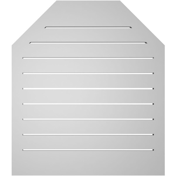 Ekena Millwork Octagonal Top Surface Mount PVC Gable Vent w/ 2"W x 1-1/2"P Brickmould Frame, 28"W x 32"H - GVPOT28X3202SF
