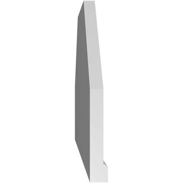 Ekena Millwork Octagonal Top Surface Mount PVC Gable Vent w/ 2"W x 2"P Brickmould Sill Frame, 40"W x 22"H - GVPOT40X2203SN