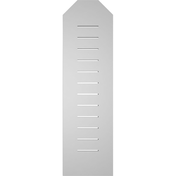 Ekena Millwork Octagonal Top Surface Mount PVC Gable Vent: Functional, w/ 3-1/2"W x 1"P Standard Frame, 12"W x 42"H - GVPOT12X4201SF
