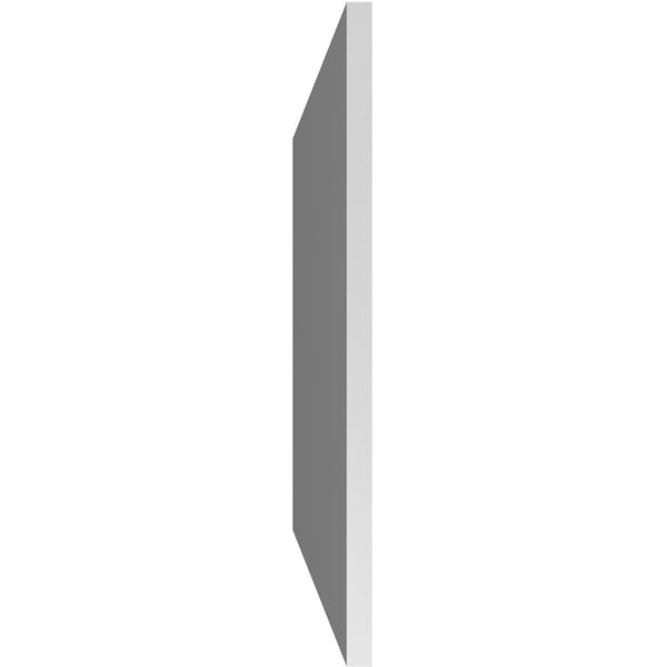 Ekena Millwork Vertical Surface Mount PVC Gable Vent: Non-Functional, w/3-1/2"W x 1"H, Standard Frame, 40"W x 26"H - GVPVE40X2601SN