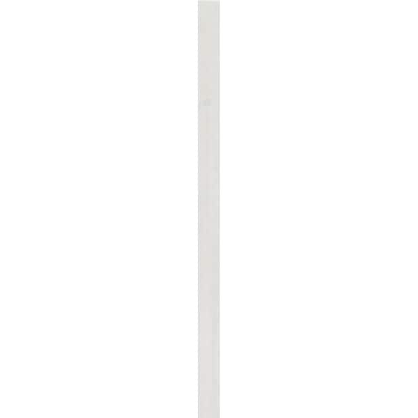 Ekena Millwork Quarter Round Top Right Non-Functional, PVC Gable Vent w/ 1" x 4" Flat Trim Frame, 06"W x 32"H - GVPQR06X3201DUN