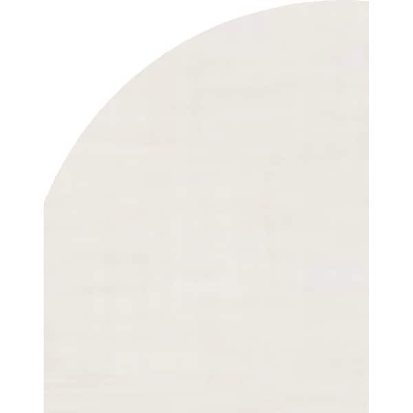 Ekena Millwork Quarter Round Top Right Non-Functional, PVC Gable Vent w/ 1" x 4" Flat Trim Frame, 06"W x 32"H - GVPQR06X3201DUN