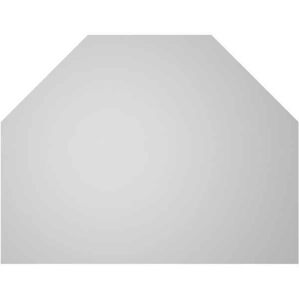 Ekena Millwork Octagonal Top Surface Mount PVC Gable Vent w/ 2"W x 2"P Brickmould Sill Frame, 26"W x 20"H - GVPOT26X2003SN