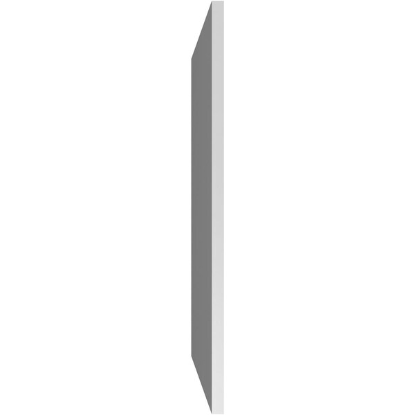 Ekena Millwork Vertical Surface Mount PVC Gable Vent: Non-Functional, w/ 3-1/2"W x 1"P Standard Frame, 22"W x 34"H - GVPVE22X3401SN