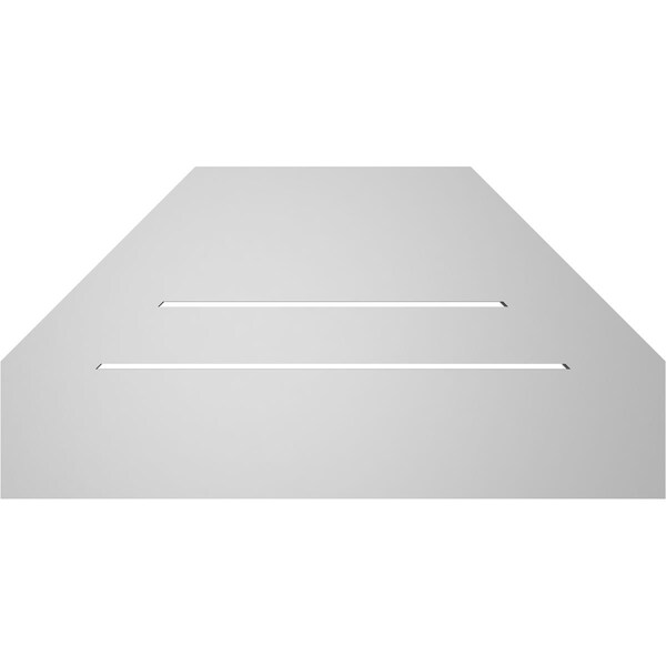 Ekena Millwork Octagonal Top Surface Mount PVC Gable Vent: Functional, w/ 3-1/2"W x 1"P Standard Frame, 32"W x 16"H - GVPOT32X1601SF