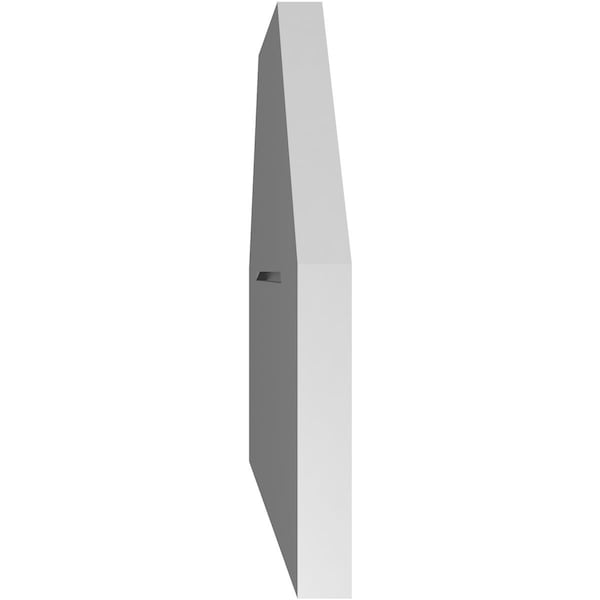 Ekena Millwork Octagonal Top Surface Mount PVC Gable Vent: Functional, w/ 3-1/2"W x 1"P Standard Frame, 20"W x 12"H - GVPOT20X1201SF