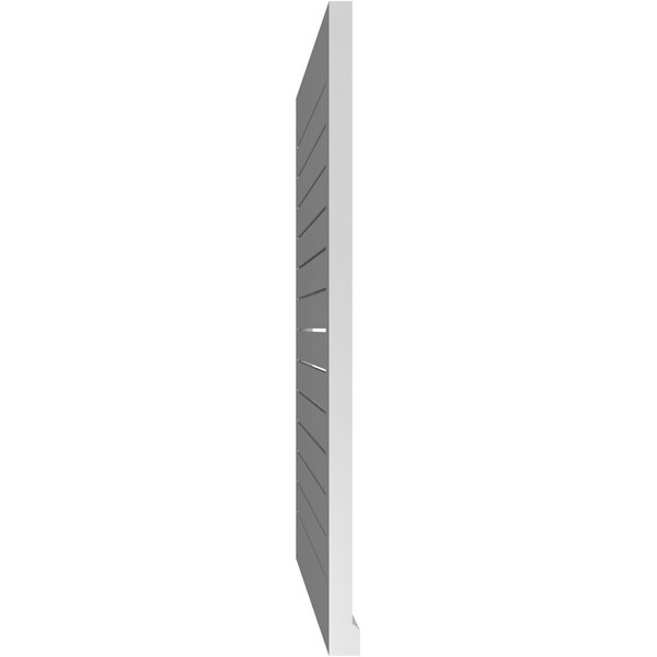 Ekena Millwork Vertical Surface Mount PVC Gable Vent: Functional, w/ 2"W x 2"P Brickmould Sill Frame, 30"W x 42"H - GVPVE30X4203SF