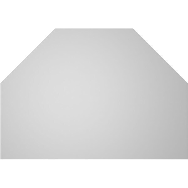 Ekena Millwork Octagonal Top Surface Mount PVC Gable Vent w/ 3-1/2"W x 1"P Standard Frame, 20"W x 14"H - GVPOT20X1401SN