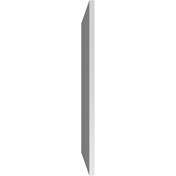 Ekena Millwork Vertical Surface Mount PVC Gable Vent: Non-Functional, w/ 3-1/2"W x 1"P Standard Frame, 20"W x 34"H - GVPVE20X3401SN