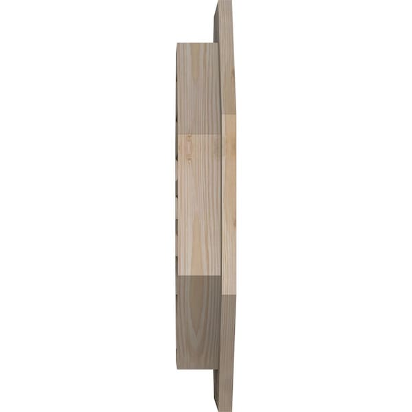 Ekena Millwork Octagonal Gable Vent Unfinished, Functional, Pine Gable Vent w/ 1" x 4" Flat Trim Frame, 36"W x 36"H - GVWOC36X3601SFUPI