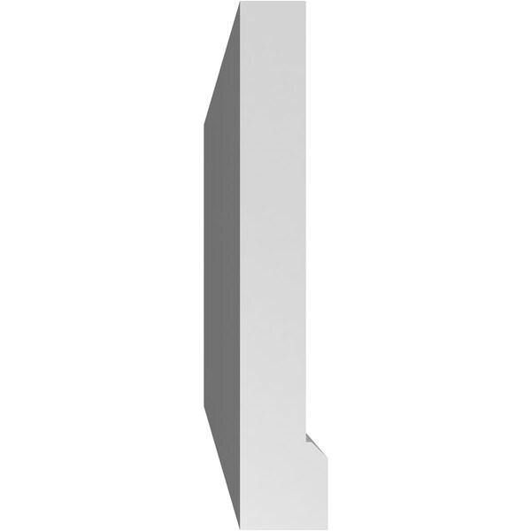 Ekena Millwork Vertical Surface Mount PVC Gable Vent w/ 2"W x 2"H , Brickmould Sill Frame, 40"W x 12"H - GVPVE40X1203SN