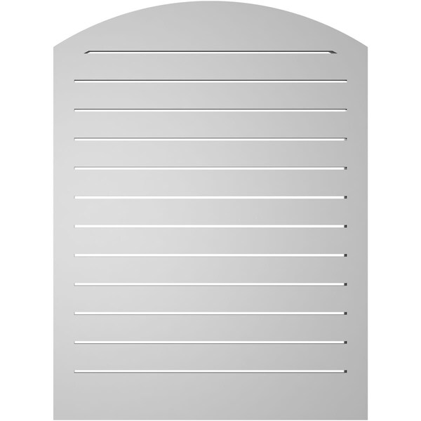 Ekena Millwork Arch Top Surface Mount PVC Gable Vent w/ 2"W x 2"P Brickmould Sill Frame, 30"W x 38"H - GVPAR30X3803SN