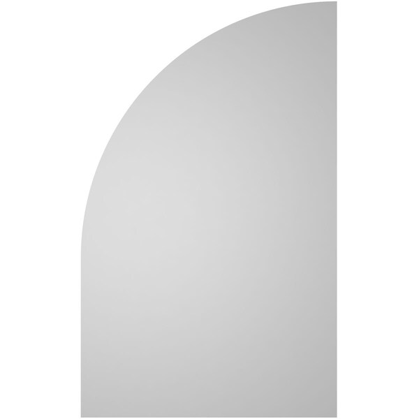 Ekena Millwork Quarter Round Top Right Surface Mount PVC Gable Vent w/ 2"W x 1-1/2"P Brickmould Frame, 16"W x 26"H - GVPQR16X2602SN