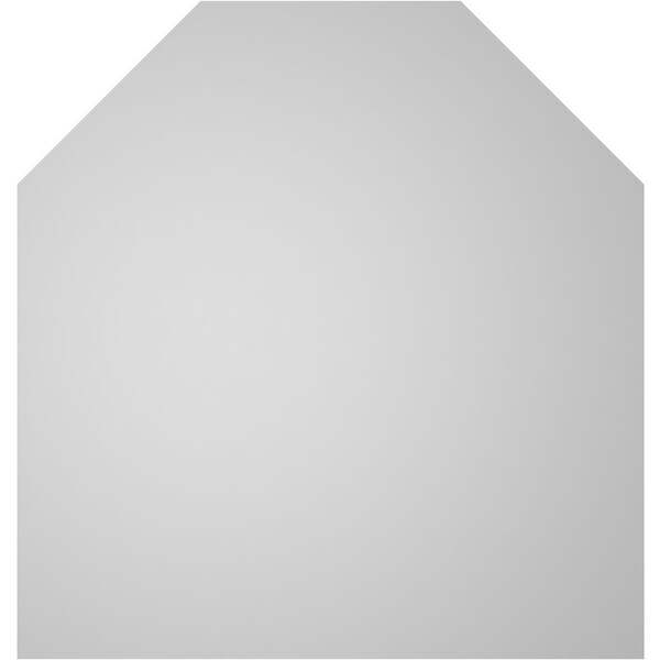 Ekena Millwork Octagonal Top Surface Mount PVC Gable Vent w/ 3-1/2"W x 1"P Standard Frame, 40"W x 42"H - GVPOT40X4201SN