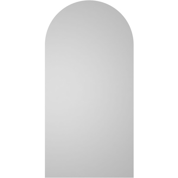 Ekena Millwork Round Top Surface Mount PVC Gable Vent w/ 2"W x 1-1/2"P Brickmould Frame, 14"W x 28"H - GVPRT14X2802SN