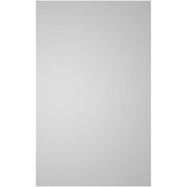 Ekena Millwork Vertical Surface Mount PVC Gable Vnt: Non-Functional, w/2"W x 1-1/2"H, Brickmould Frame, 26"W x 42"H - GVPVE26X4202SN