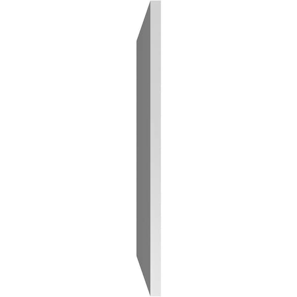 Ekena Millwork Vertical Surface Mount PVC Gable Vnt: Non-Functional, w/2"W x 1-1/2"H, Brickmould Frame, 26"W x 42"H - GVPVE26X4202SN