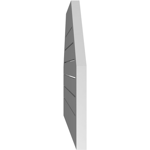 Ekena Millwork Octagonal Top Surface Mount PVC Gable Vent w/ 2"W x 1-1/2"P Brickmould Frame, 40"W x 24"H - GVPOT40X2402SF