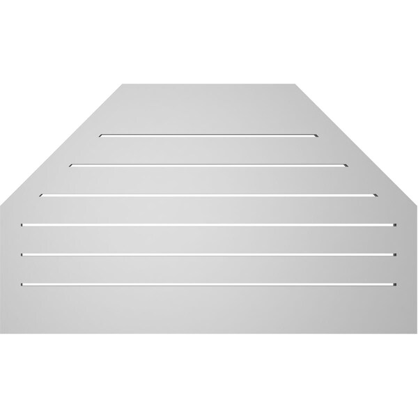 Ekena Millwork Octagonal Top Surface Mount PVC Gable Vent w/ 2"W x 1-1/2"P Brickmould Frame, 40"W x 24"H - GVPOT40X2402SF