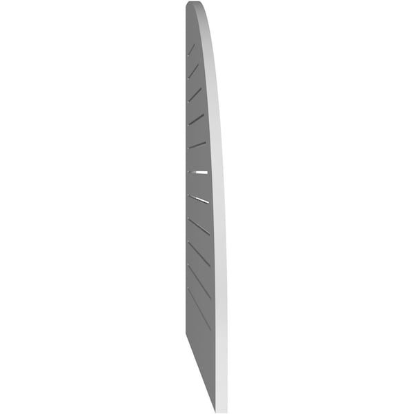 Ekena Millwork Quarter Round Top Left Surface Mount PVC Gable Vent w/ 3-1/2"W x 1"P Standard Frame, 34"W x 40"H - GVPQL34X4001SF