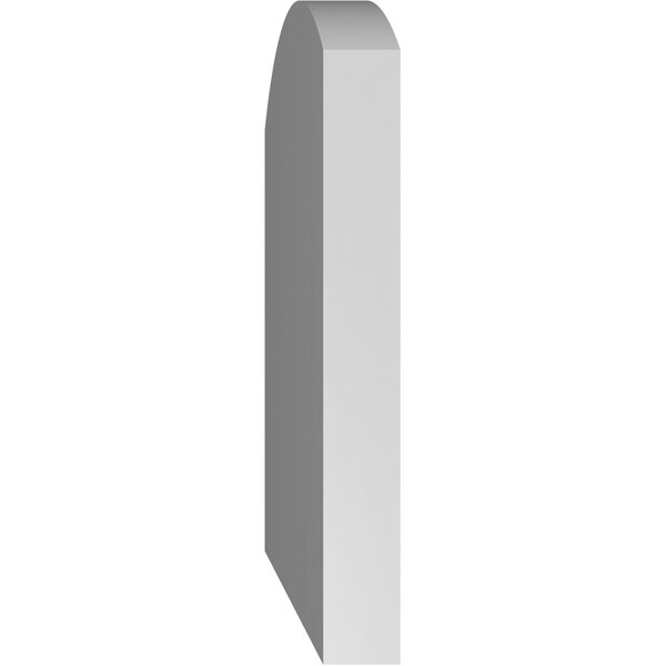 Ekena Millwork Arch Top Surface Mount PVC Gable Vent: Functional, w/ 2"W x 1-1/2"P Brickmould Frame, 12"W x 14"H - GVPAR12X1402SF