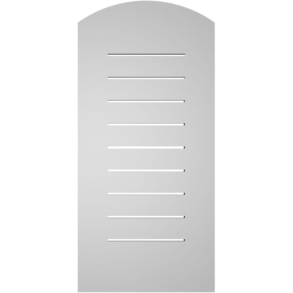 Ekena Millwork Arch Top Surface Mount PVC Gable Vent: Non-Functional, w/ 3-1/2"W x 1"P Standard Frame, 16"W x 32"H - GVPAR16X3201SN