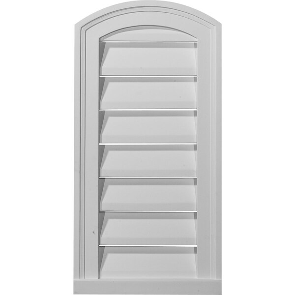 Ekena Millwork Eyebrow Urethane Gable Vent Louver, Functional, 18"W x 25"H - GVEY18X25F