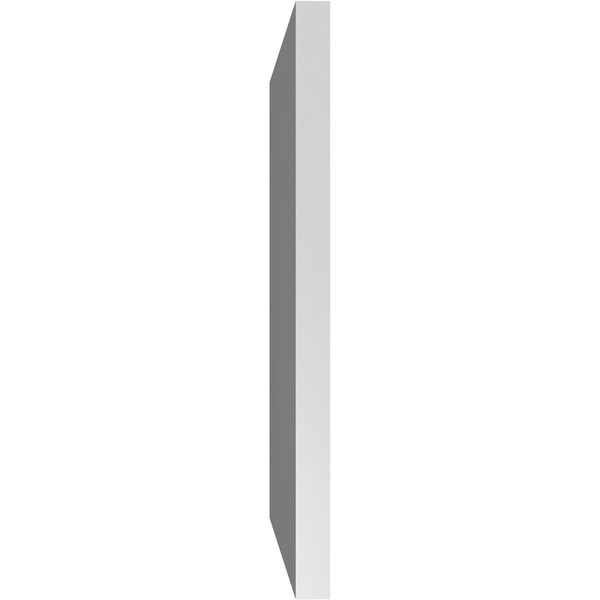 Ekena Millwork Vertical Surface Mount PVC Gable Vnt: Non-Functional, w/2"W x 1-1/2"H, Brickmould Frame, 16"W x 26"H - GVPVE16X2602SN