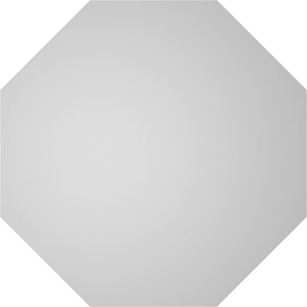 Ekena Millwork Octagonal Surface Mount PVC Gable Vent: Non-Functional, w/ 3-1/2"W x 1"P Standard Frame, 22"W x 22"H - GVPOC22X2201SN