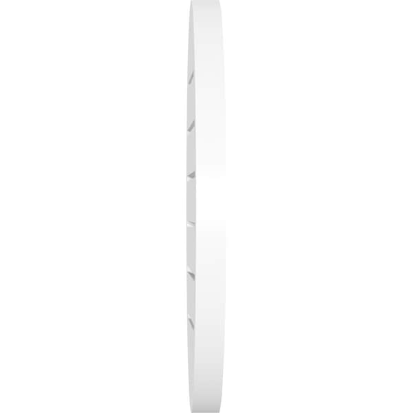 Ekena Millwork Round Surface Mount PVC Gable Vent: Functional, w/ 2"W x 1-1/2"P Brickmould Frame, 32"W x 32"H - GVPRO32X3202SF