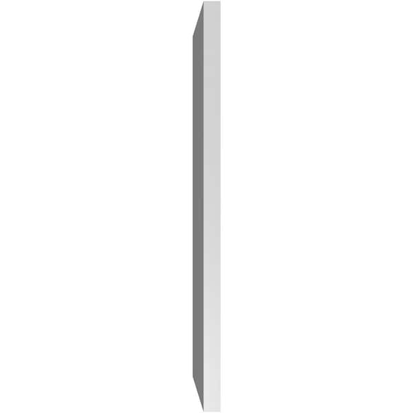 Ekena Millwork Vertical Surface Mount PVC Gable Vnt: Non-Functional, w/2"W x 1-1/2"H, Brickmould Frame, 12"W x 36"H - GVPVE12X3602SN
