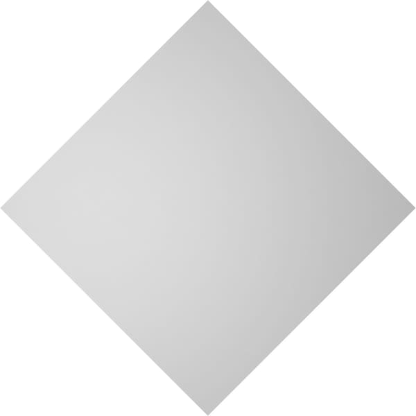 Ekena Millwork Diamond Surface Mount PVC Gable Vent: Functional, w/ 2"W x 1-1/2"P Brickmould Frame, 22"W x 22"H - GVPDI22X2202SF