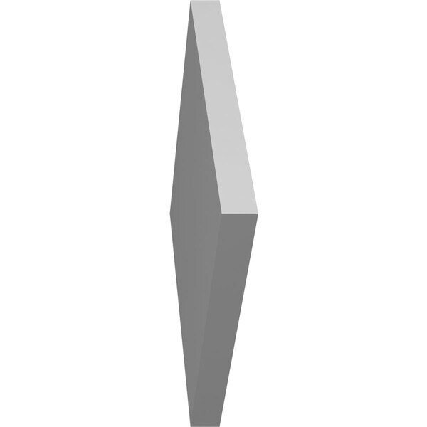 Ekena Millwork Diamond Surface Mount PVC Gable Vent: Functional, w/ 2"W x 1-1/2"P Brickmould Frame, 22"W x 22"H - GVPDI22X2202SF