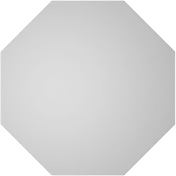 Ekena Millwork Octagonal Surface Mount PVC Gable Vent w/ 2"W x 1-1/2"P Brickmould Frame, 16"W x 16"H - GVPOC16X1602SN
