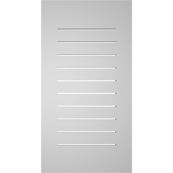 Ekena Millwork Vertical Surface Mount PVC Gable Vent: Functional, w/ 3-1/2"W x 1"P Standard Frame, 20"W x 38"H - GVPVE20X3801SF