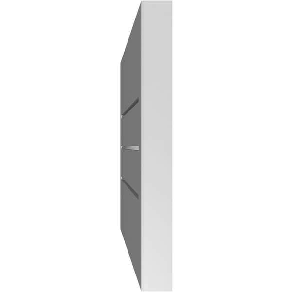 Ekena Millwork Vertical Surface Mount PVC Gable Vent: Functional, w/ 2"W x 1-1/2"P Brickmould Frame, 26"W x 14"H - GVPVE26X1402SF