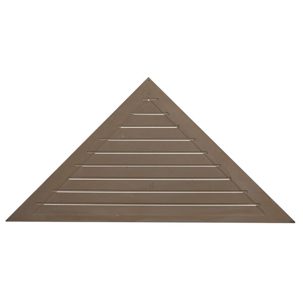 Ekena Millwork Pitch 12/12 Triangle Gable Vent, Functional, 48"W x 24"H x 1 1/4"P - GVTR48X24F