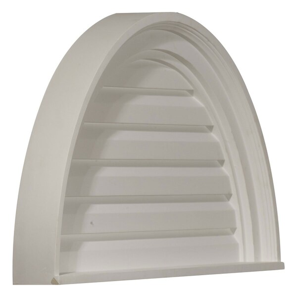 Ekena Millwork Half Round Gable Vent Louver, Non-Functional, 28"W x 14"H x 1 1/8"P - GVHR28D