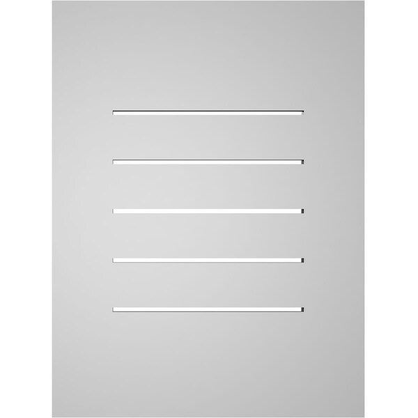 Ekena Millwork Vertical Surface Mount PVC Gable Vent: Functional, w/ 3-1/2"W x 1"P Standard Frame, 18"W x 24"H - GVPVE18X2401SF