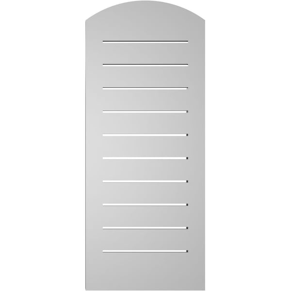 Ekena Millwork Arch Top Surface Mount PVC Gable Vent: Non-Functional, w/2"W x 1-1/2"P Brickmould Frame, 14"W x 32"H - GVPAR14X3202SN