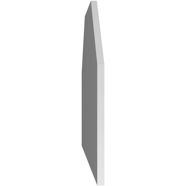 Ekena Millwork Octagonal Top Surface Mount PVC Gable Vent w/ 3-1/2"W x 1"P Standard Frame, 38"W x 28"H - GVPOT38X2801SN