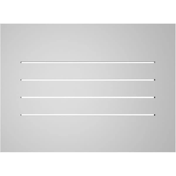 Ekena Millwork Vertical Surface Mount PVC Gable Vent: Functional, w/ 3-1/2"W x 1"P Standard Frame, 30"W x 22"H - GVPVE30X2201SF