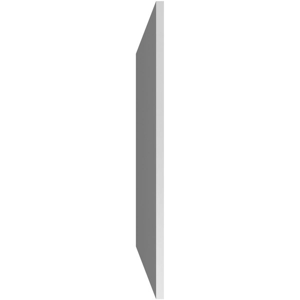 Ekena Millwork Vertical Surface Mount PVC Gable Vent: Non-Functional, w/3-1/2"W x 1"H, Standard Frame, 38"W x 38"H - GVPVE38X3801SN