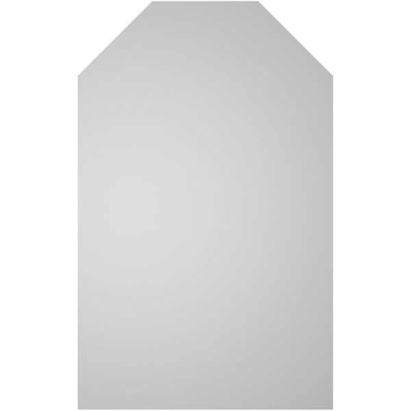 Ekena Millwork Octagonal Top Surface Mount PVC Gable Vent w/ 2"W x 1-1/2"P Brickmould Frame, 20"W x 32"H - GVPOT20X3202SN