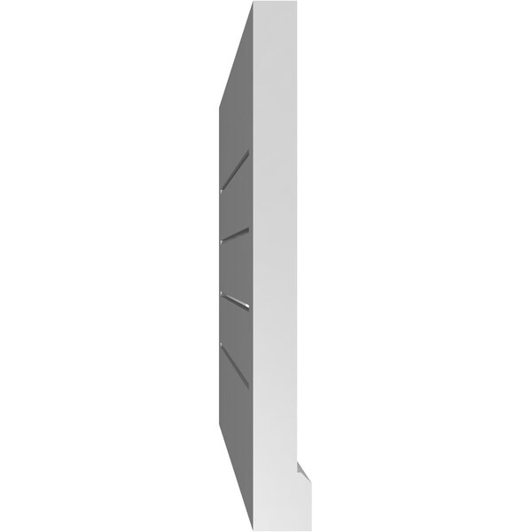 Ekena Millwork Vertical Surface Mount PVC Gable Vent: Functional, w/ 2"W x 2"P Brickmould Sill Frame, 26"W x 18"H - GVPVE26X1803SF