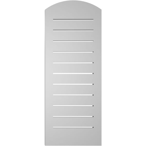 Ekena Millwork Arch Top Surface Mount PVC Gable Vent: Non-Functional, w/2"W x 1-1/2"P Brickmould Frame, 14"W x 34"H - GVPAR14X3402SN