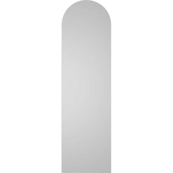 Ekena Millwork Round Top Surface Mount PVC Gable Vent: Non-Functional, w/ 3-1/2"W x 1"P Standard Frame, 12"W x 42"H - GVPRT12X4201SN