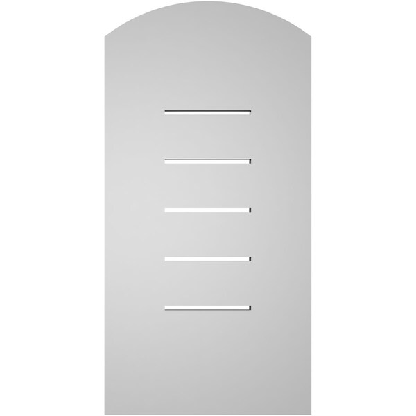 Ekena Millwork Arch Top Surface Mount PVC Gable Vent: Non-Functional, w/ 3-1/2"W x 1"P Standard Frame, 12"W x 22"H - GVPAR12X2201SN