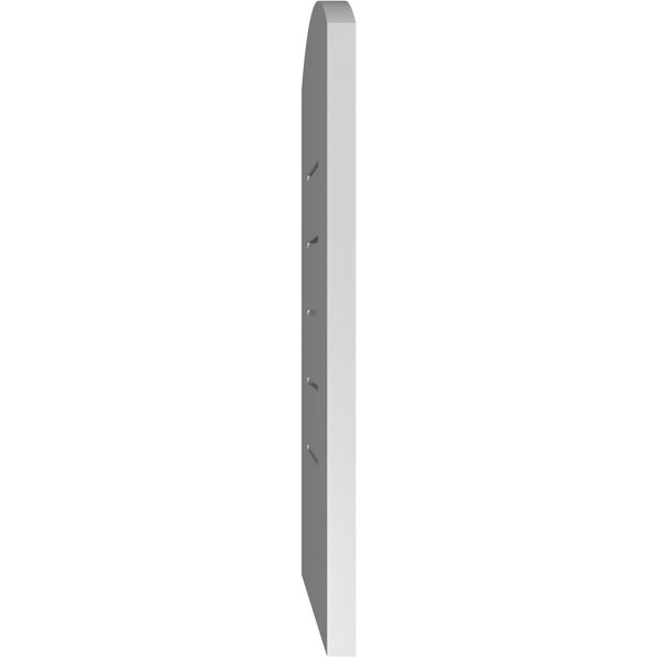Ekena Millwork Arch Top Surface Mount PVC Gable Vent: Non-Functional, w/ 3-1/2"W x 1"P Standard Frame, 12"W x 22"H - GVPAR12X2201SN